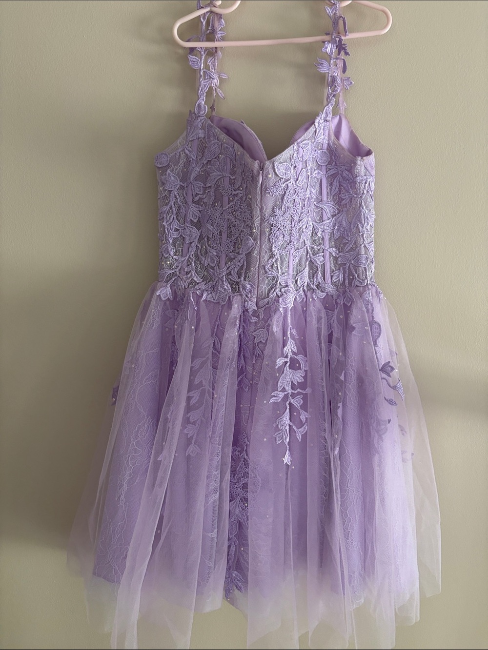 Stacees Leaf Lace Purple Corset - Picture 3 of 4
